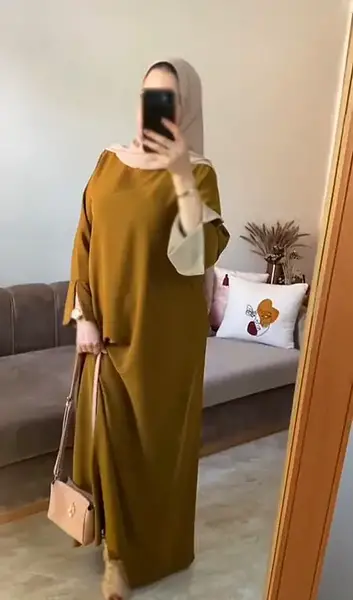 عکس مدل مانتو بلند جلو بسته ساده