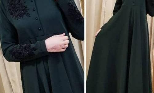عکس مدل مانتو بلند نخی مشکی