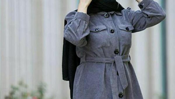 عکس مدل مانتو بلند مخمل کبریتی ریز