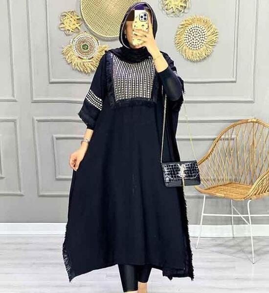 عکس مدل مانتو بلند مجلسی زنانه