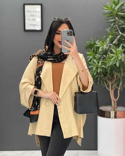 عکس مدل مانتو کتان لمه بلند
