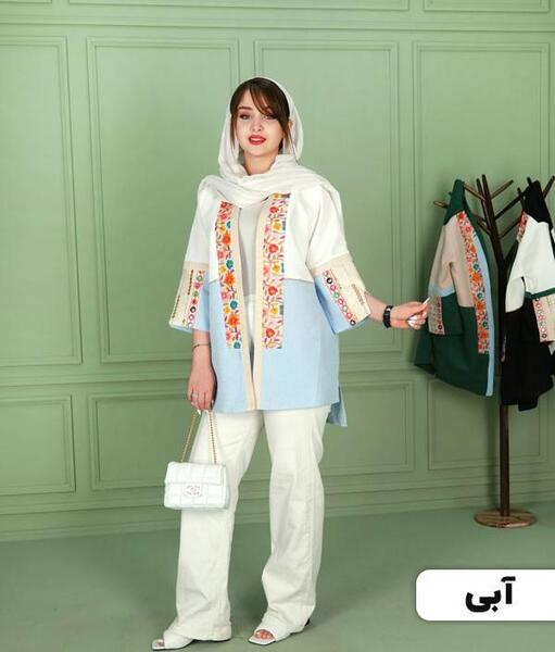 عکس مدل مانتو کتان لمه بلند
