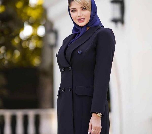عکس مدل مانتو کتی بلند شیک برای افراد چاق