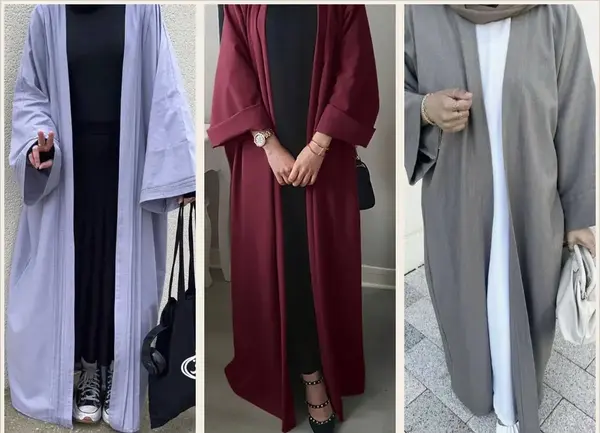 عکس مدل مانتو کرپ حریر بلند جلو باز