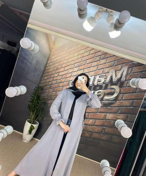 عکس مدل مانتو بلند کلوش جلو باز