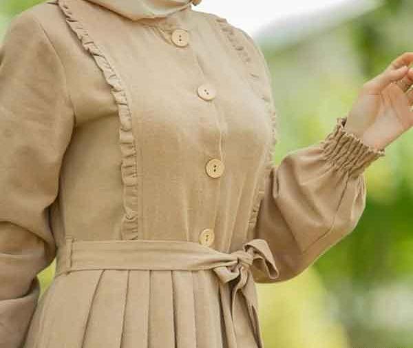 عکس مدل مانتو بلند با پارچه فاستونی