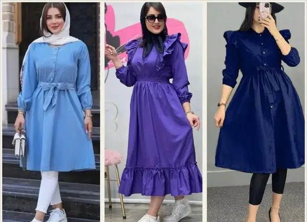 عکس مدل مانتو عروسکی بلند مشکی