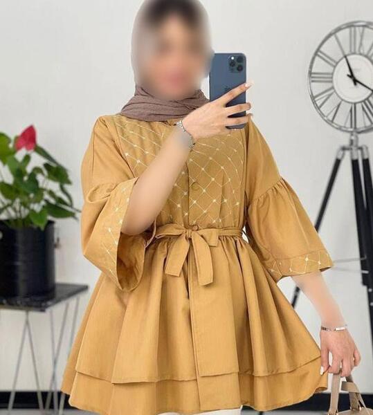 عکس مدل مانتو عروسکی ابروبادی بلند