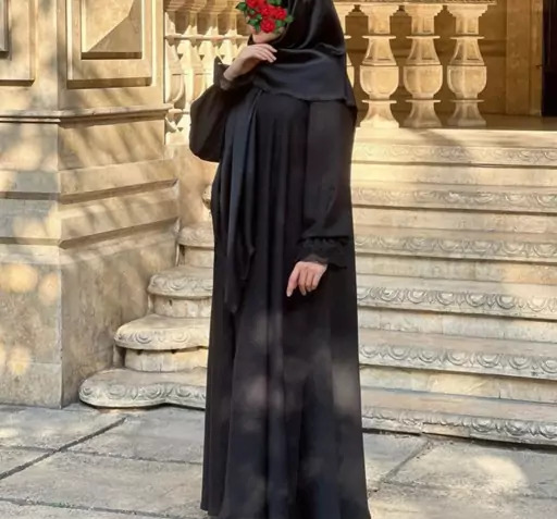 عکس مدل مانتو بلند عبایی مجلسی