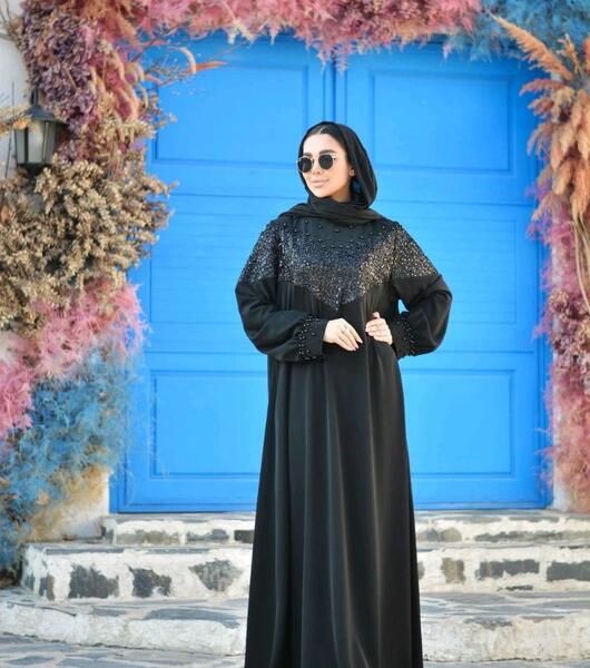 عکس مدل مانتو بلند عبایی مجلسی