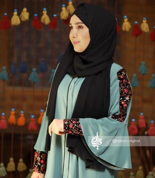 عکس مدل مانتو بلند عبایی مجلسی
