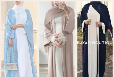 عکس مدل مانتو بلند عبایی زنانه