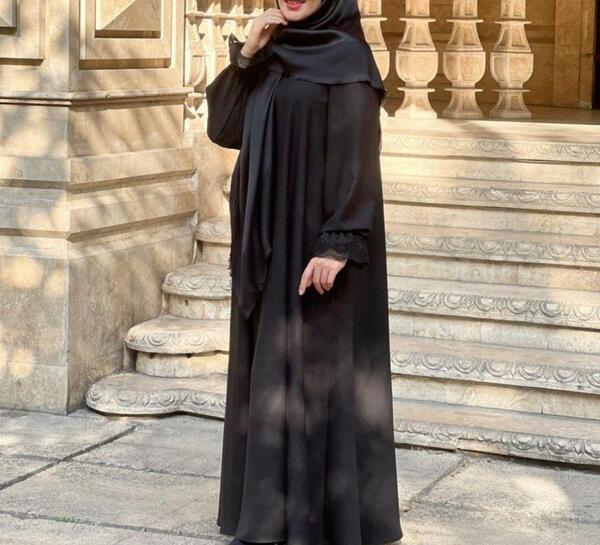 عکس مدل مانتو بلند عبایی دخترانه
