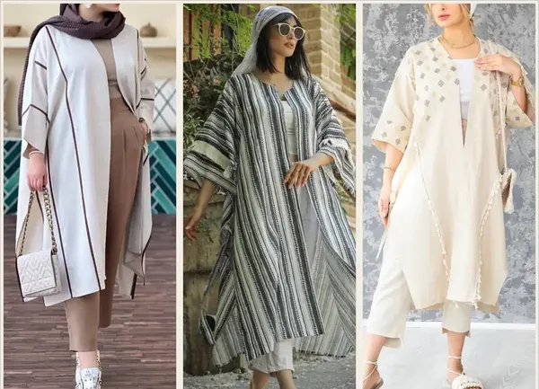 عکس مدل مانتو با پارچه لنین طرح دار بلند