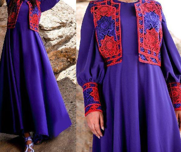 عکس مدل مانتو بلند با طرح سنتی