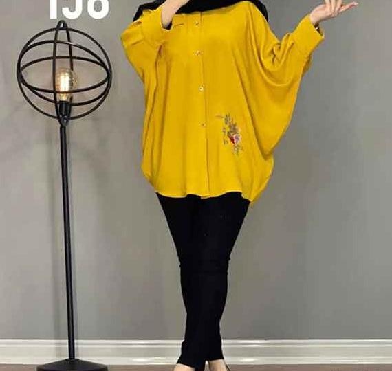 عکس مدل مانتو ابروبادی طرح دار بلند