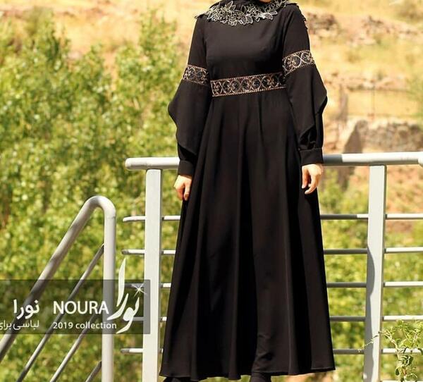 عکس مدل مانتو سیاه بلند شیک