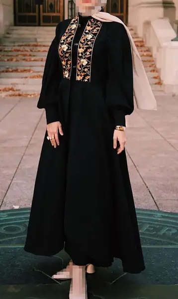 عکس مدل مانتو سیاه بلند جدید