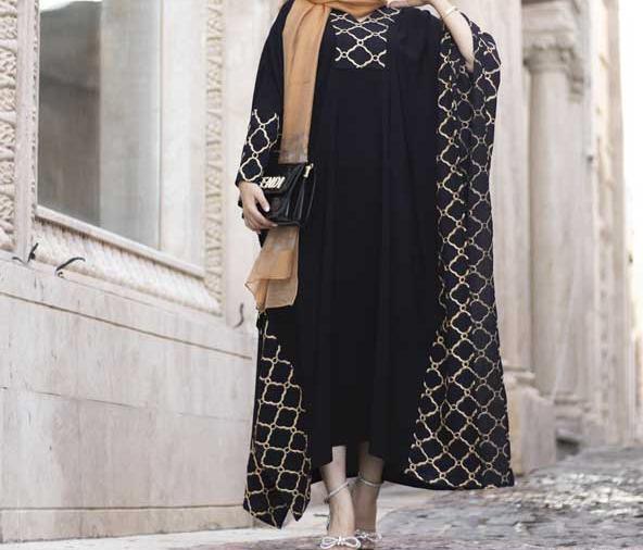 عکس مدل مانتو سیاه بلند جدید