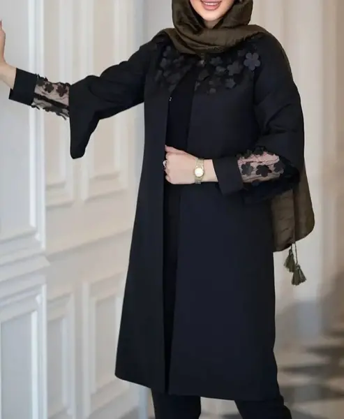عکس مدل مانتو بلند شیک ساده