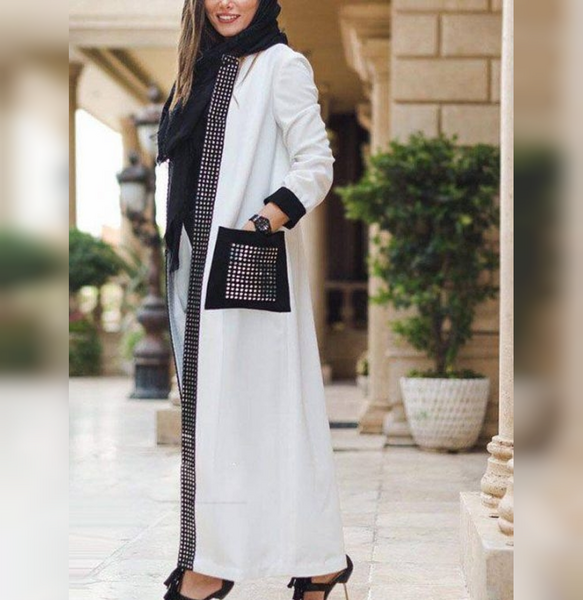 عکس مدل مانتو شیک بلند جلو باز