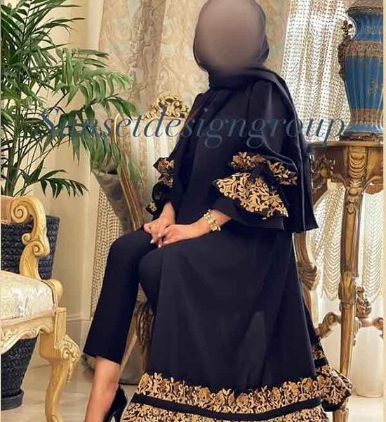 عکس مدل مانتو بلند زنانه مشکی