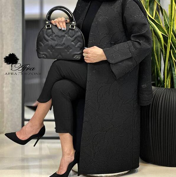 عکس مدل مانتو ژاکارد بلند زنانه