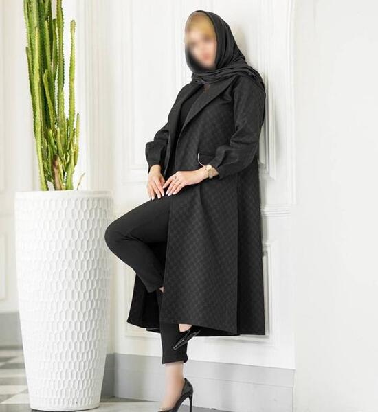 عکس مدل مانتو ژاکارد بلند زنانه