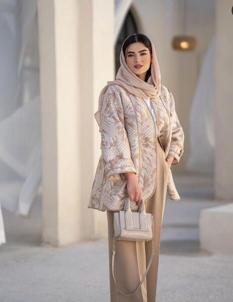 عکس مدل مانتو ژاکارد بلند زنانه