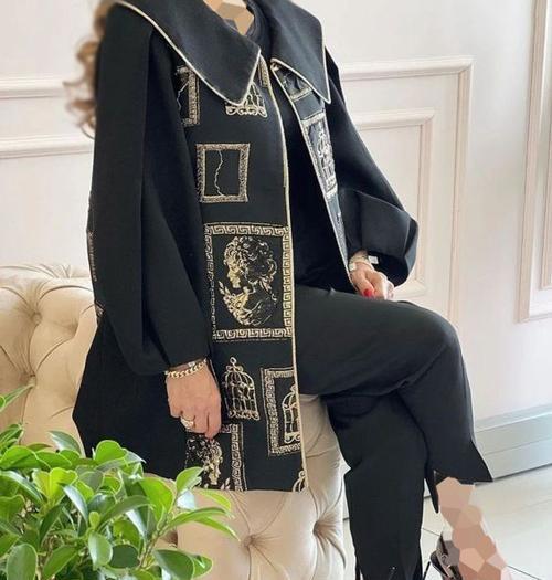 عکس مدل مانتو کتی بلند ژاکارد