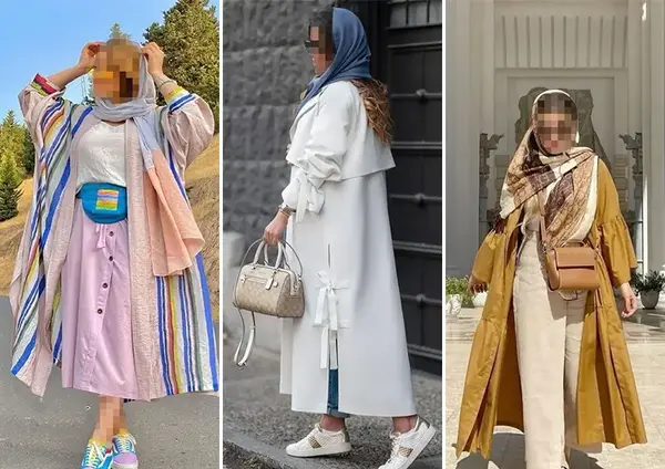عکس مدل مانتو بلند رنگی مجلسی