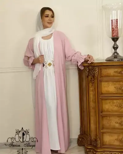 عکس مدل مانتو عربی بلند رنگی