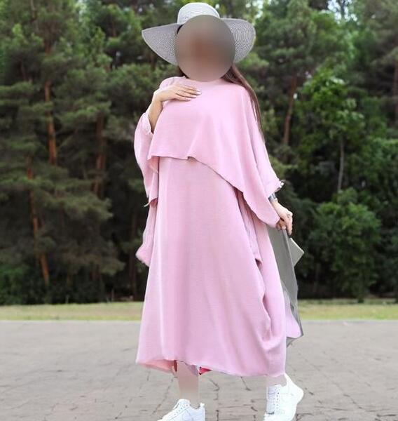 عکس مدل مانتو تابستانی بلند دو تیکه