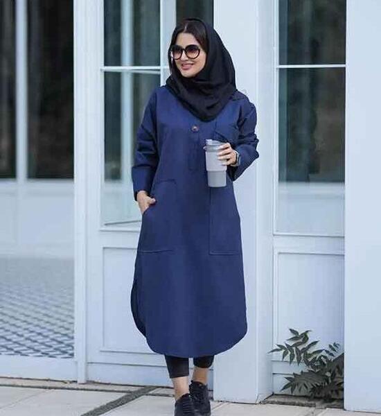 عکس مدل مانتو کوتاه و بلند اسپرت دخترانه