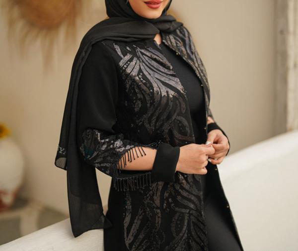 عکس مدل مانتو بلند خیلی شیک مجلسی