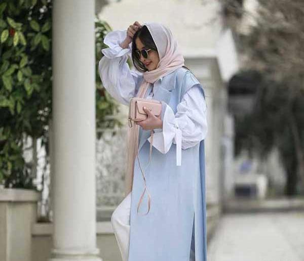 عکس مدل مانتو بلند خیلی شیک دخترانه