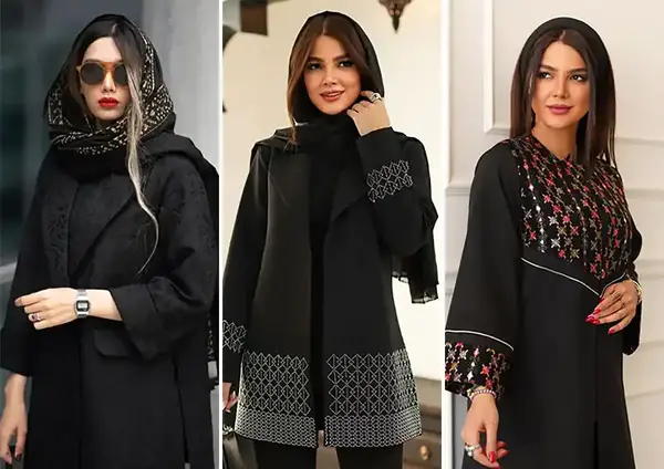 عکس مدل مانتو مشکی بلند خانومی