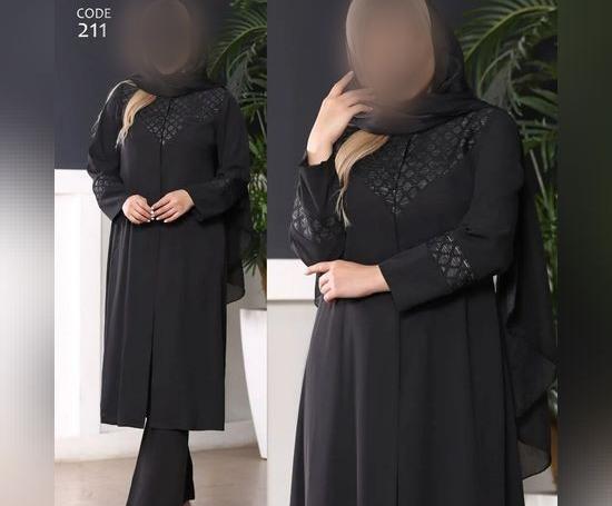 عکس مدل مانتو کرپ حریر بلند مجلسی