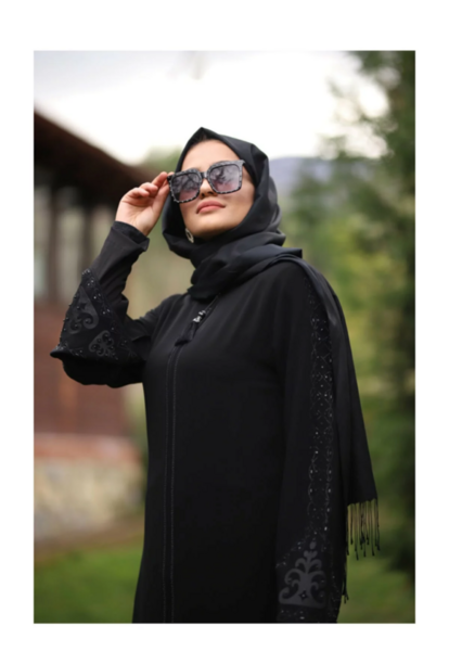 عکس مدل مانتو حجاب بلند مجلسی