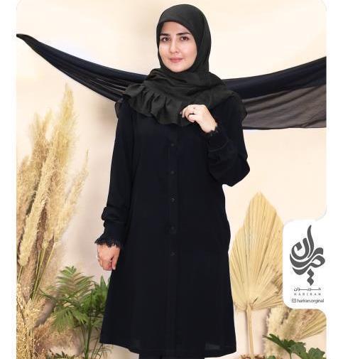 عکس مدل مانتو بلند با پارچه چادری