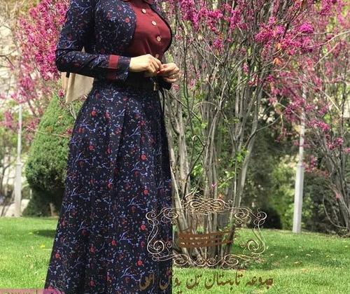 عکس مدل مانتو بلند کلوش چهارخونه