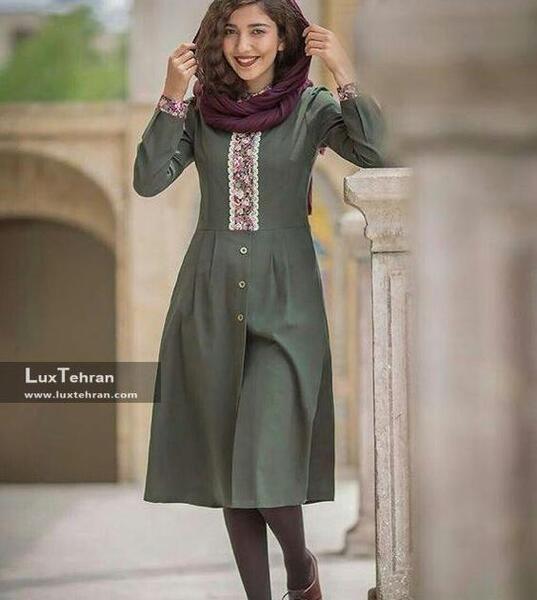 عکس مدل مانتو بلند تا زیر زانو دخترانه