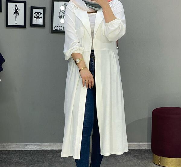 عکس مدل مانتو تابستانه بلند جلو باز