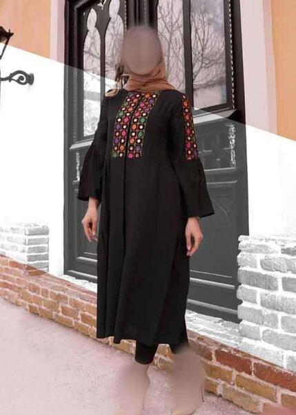عکس مدل مانتو شیک بلند برای افراد چاق