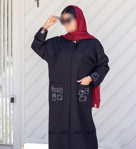 عکس مدل مانتو بلند با پارچه شانتون دونخ