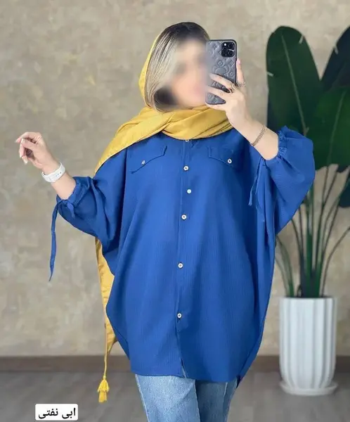 عکس مدل مانتو خفاشی استین مچی بلند