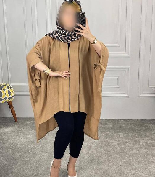 عکس مدل مانتو خفاشی استین مچی بلند