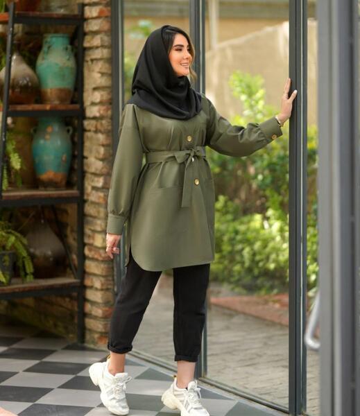 عکس مدل مانتو با استین مچی بلند