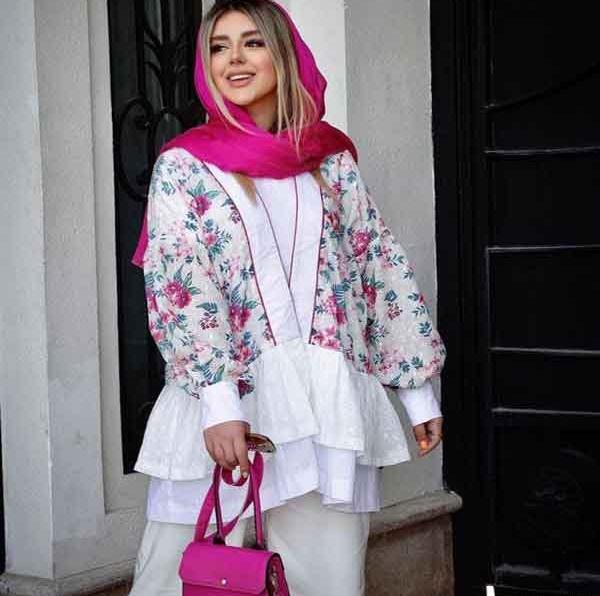 عکس مدل مانتو بلند با استین پفی