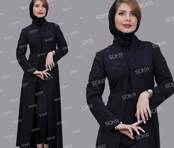 عکس مدل مانتو مشکی جدید مازراتی